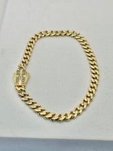 PULSO BARBADO EDGE - Broche Liso - 18 cm x 5 mm - ORO 10K