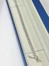 PULSERA CÍRCULOS ZIRCONIA  BISELADOS- PLATA .925