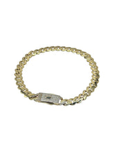 PULSO BARBADO EDGE - Broche piedra - 18 cm x 6.5 mm - ORO 10K