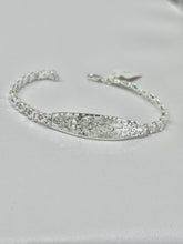 PULSERA PLACA ARCANGEL MIGUEL - PIEDRA COLORES - PLATA .925