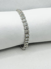 PULSERA RECTÁNGULO CONTORNO ZIRCONIA - PLATA .925