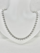 COLLAR GARGANTILLA CORAZONES PIEDRA ZIRCONIA - PLATA .925