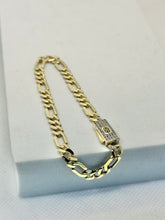 PULSO FIGARO CART 3x1 - Broche piedra - 18 cm x 5 mm - ORO 10K