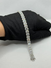 PULSERA RECTÁNGULO CONTORNO ZIRCONIA - PLATA .925