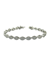 PULSERA SEMILLAS ZIRCONIA BLANCA - PLATA .925