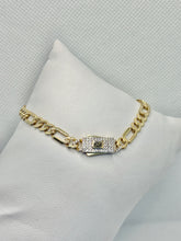 PULSO FIGARO CART 3x1 - Broche piedra - 18 cm x 5 mm - ORO 10K