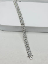 PULSERA DOBLE SECUENCIA TRIÁNGULOS ZIRCONIA - PLATA .925