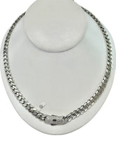 CADENA MÓNACO CH - BARBADA CUBANA ITALY - 8 MM - PLATA .925