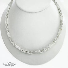 CADENA TORSAL FIGARO 60 cm x 6 mm - PLATA .925
