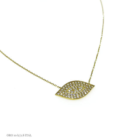 GARGANTILLA OJO BLANCO - ORO 10K