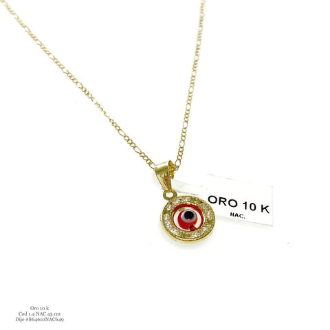GARGANTILLA CON OJO CIRCULO - ORO 10K