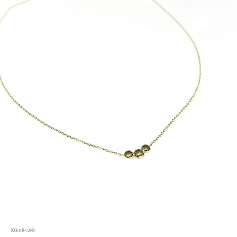 GARGANTILLA PUNTITOS LISOS - ORO 10K