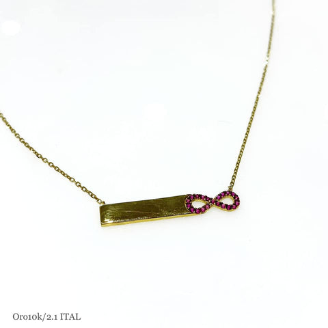 GARGANTILLA BARRA CON INFINITO - ORO 10K