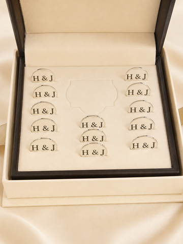ESTUCHE 1 - ARRAS CHICAS PERSONALIZADAS + CAJA - PLATA .925