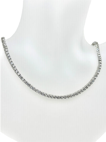 CADENA TENNIS PIEDRA ZIRCONIA 45 cm x 3 mm - PLATA .925
