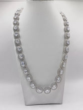 GARGANTILLA OVAL ZIRCONIA CENTRAL CON CONTORNO - PLATA .925