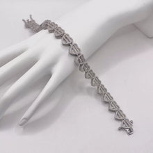 PULSO CORAZONES ZIRCONIA - PLATA .925