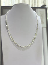 CADENA FIGARO CART 3x1 - HECHA A MANO - 6 MM - PLATA .925
