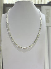 CADENA FIGARO CART 3x1 - HECHA A MANO - 6 MM - PLATA .925