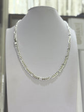 CADENA FIGARO CART 3x1 - HECHA A MANO - 6 MM - PLATA .925