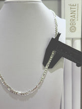 CADENA FIGARO CART 3x1 - HECHA A MANO - 6 MM - PLATA .925