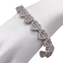 PULSO CORAZONES ZIRCONIA - PLATA .925