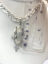 DIJE DE MANOS ORANDO CON ROSARIO - PLATA .925