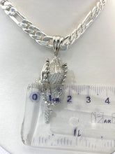 DIJE DE MANOS ORANDO CON ROSARIO - PLATA .925