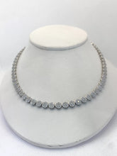 COLLAR GARGANTILLA CIRCULOS MULTI ZIRCONIA- PLATA .925