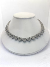 COLLAR GARGANTILLA CORAZONES 3D ZIRCONIA TIPO PP - PLATA .925