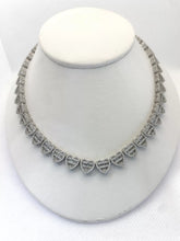 COLLAR GARGANTILLA CORAZONES 3D ZIRCONIA TIPO PP - PLATA .925