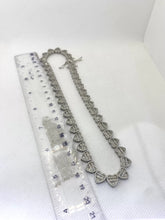 COLLAR GARGANTILLA CORAZONES 3D ZIRCONIA TIPO PP - PLATA .925