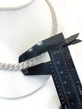 CADENA BARBADA CUBANA CON PIEDRA ZIRCONIA ICE - 55 CM X 8 MM - PLATA .925