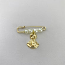PIN FISTOL BROCHE CON MEDALLA DE CHAPA DE ORO - VIRGEN DE ZAPOPÁN