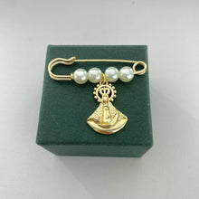 PIN FISTOL BROCHE CON MEDALLA DE CHAPA DE ORO - VIRGEN DE ZAPOPÁN