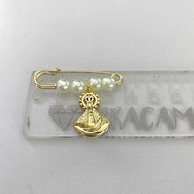 PIN FISTOL BROCHE CON MEDALLA DE CHAPA DE ORO - VIRGEN DE ZAPOPÁN