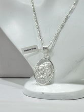 CADENA CON MEDALLA VIRGEN DEL CARMEN - MATE - PLATA .925