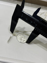 CADENA CON MEDALLA VIRGEN DEL CARMEN - MATE - PLATA .925