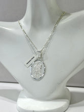 CADENA CON MEDALLA ARCANGEL MIGUEL - MATE - PLATA .925