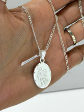 CADENA CON MEDALLA ARCANGEL MIGUEL - MATE - PLATA .925