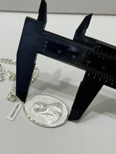 CADENA CON MEDALLA DOBLE VISTA VIRGEN DE GUADALUPE - MATE - PLATA .925