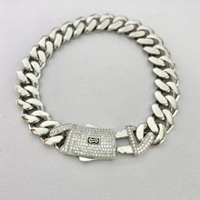 PULSO MÓNACO CH - BARBADO CUBANO ITALY - 10 mm - PLATA .925