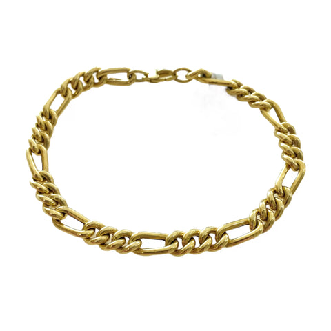 PULSO FIGARO CART LIGERO - 21.5 cm x 6 mm - ORO 10K