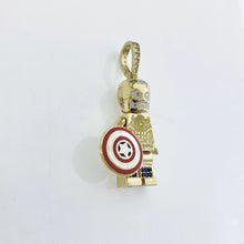 DIJE PERSONAJE CAPITÁN AMERICAA - ORO 10K