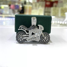 DIJE  MOTOCICLETA CON PIEDRA CIRCONIA - PLATA .925