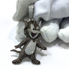 DIJE  RATON JERRY CON PIEDRA CIRCONIA - PLATA .925