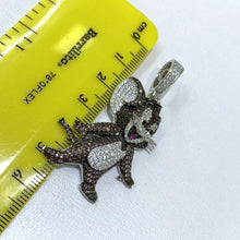 DIJE  RATON JERRY CON PIEDRA CIRCONIA - PLATA .925