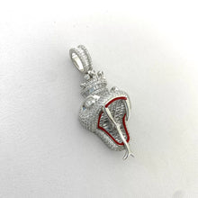 DIJE  SERPIENTE IMPERIAL CON PIEDRA CIRCONIA - PLATA .925