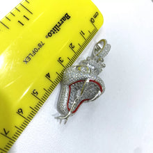 DIJE  SERPIENTE IMPERIAL CON PIEDRA CIRCONIA - PLATA .925