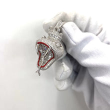 DIJE  SERPIENTE IMPERIAL CON PIEDRA CIRCONIA - PLATA .925